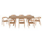 Voir la diapositive 6 : Rendez vous déco Table et chaises de jardin 8 personnes en teck massif-Soraya