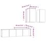 Voir la diapositive 6 : VIDAXL Ensemble de meubles TV 4 pcs Chene fume Bois d'ingenierie