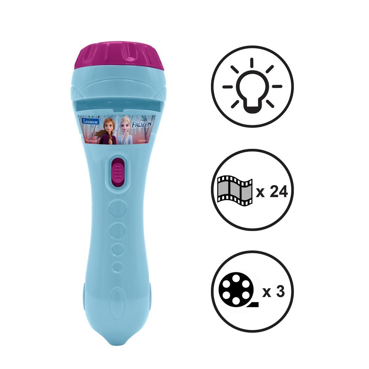 Lexibook Projecteur à histoires et lampe torche Reine des Neiges