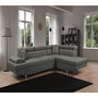 Voir la diapositive 2 : Habitat et Jardin Canapé d'angle  Sophia luxe  - 265 x 190.5 x 80/91 cm - Gris - Angle droit