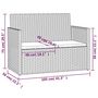 Voir la diapositive 6 : VIDAXL Banc de jardin avec coussins Gris 105 cm Resine tressee