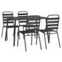 Voir la diapositive 3 : VIDAXL Ensemble a manger de jardin 5 pcs anthracite acier