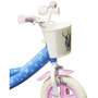 Voir la diapositive 4 : Disney La Reine des Neiges Vélo enfant - Modèle 10''Reine des neiges pour enfant de 75/90 cm avec stabilisateurs - Panier avant - Porte poupée - 1 frein