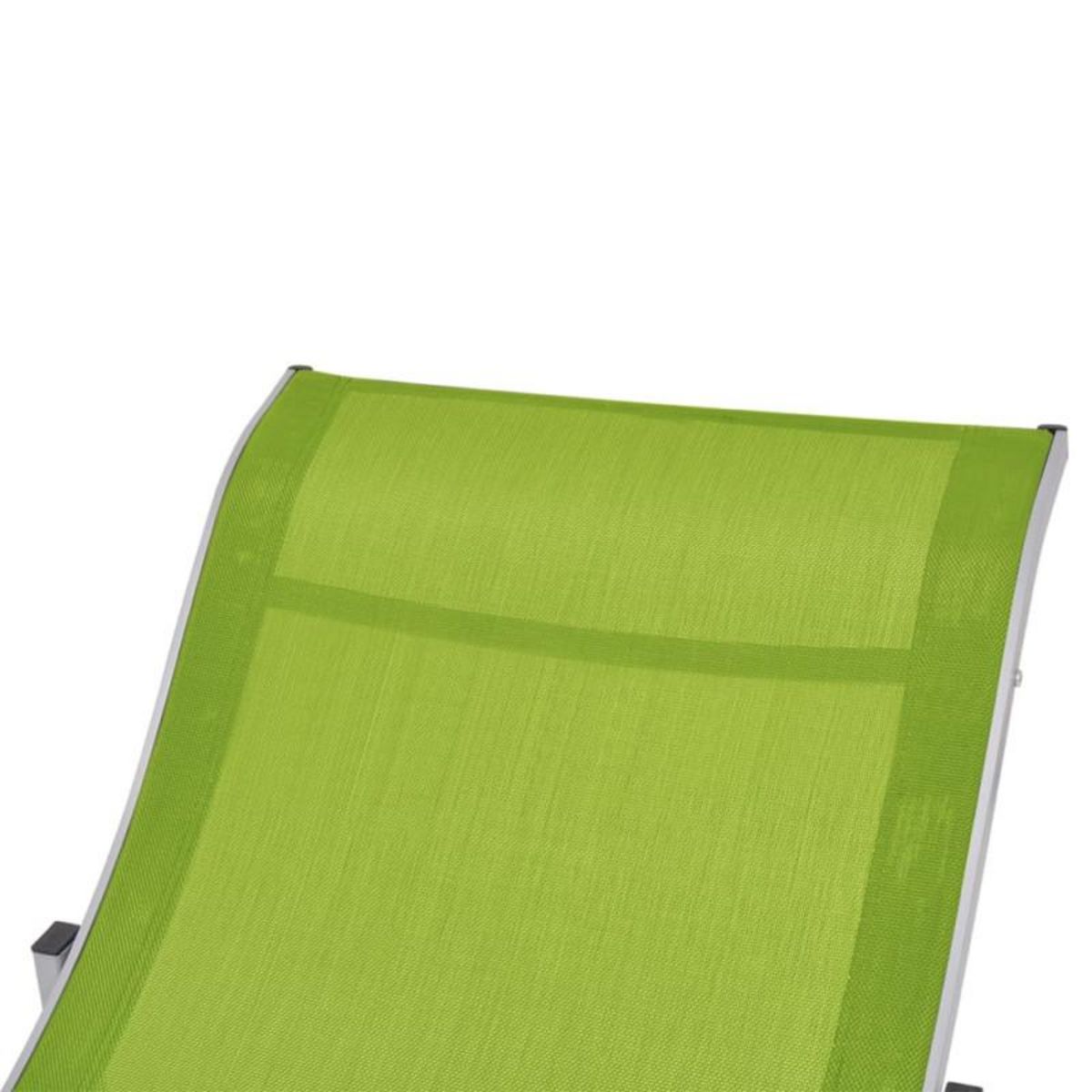 VIDAXL Chaises longues pliables 2 pcs Vert Textilène