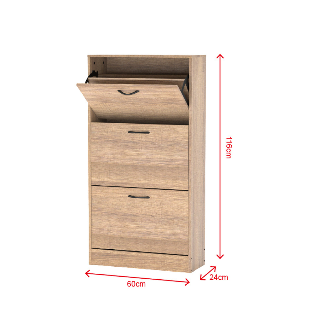 CONCEPT USINE Meuble à chaussures 116x60cm chêne TALLI