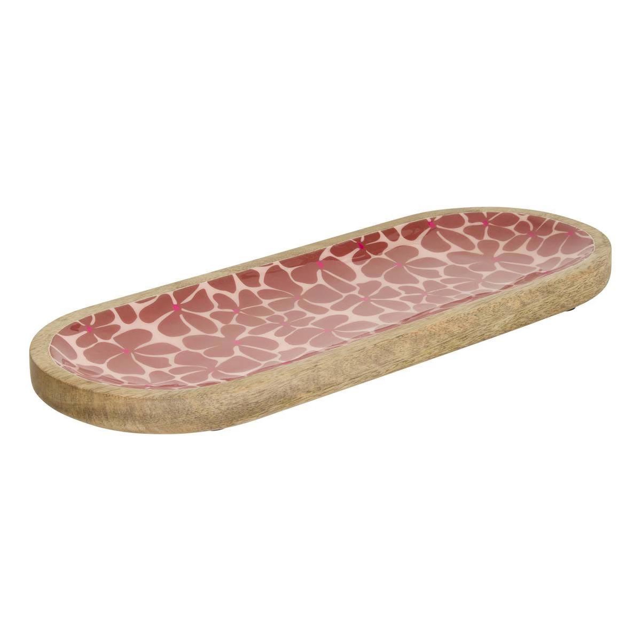 SECRET DE GOURMET Plat de Présentation en Bois  Inaya  40cm Terracotta