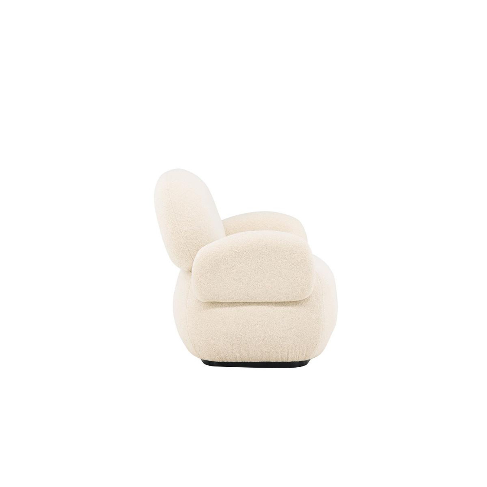 Voir la diapositive 2 : Paris Prix Fauteuil design chenille  sevilla  105cm beige