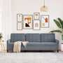 Voir la diapositive 3 : VIDAXL Canape a 3 places Gris fonce 210 cm Velours