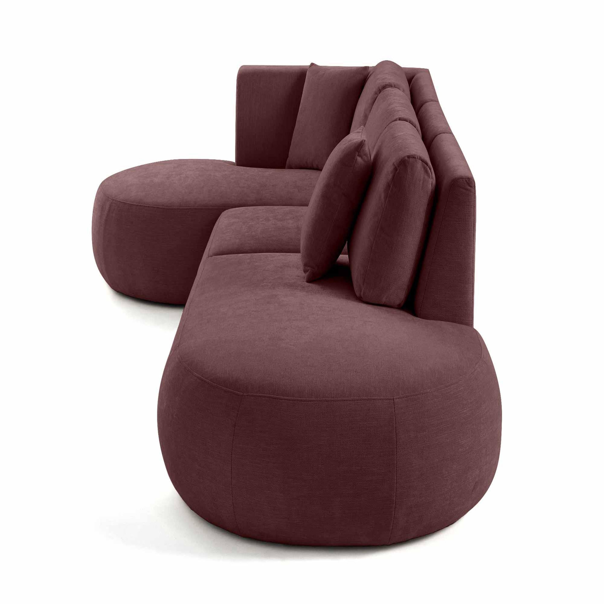 Voir la diapositive 5 : LISA DESIGN Santorini - canapé modulable d'angle gauche - 5 places - en tissu texturé