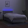 Voir la diapositive 4 : VIDAXL Sommier a lattes de lit avec matelas et LED Gris clair 80x200cm