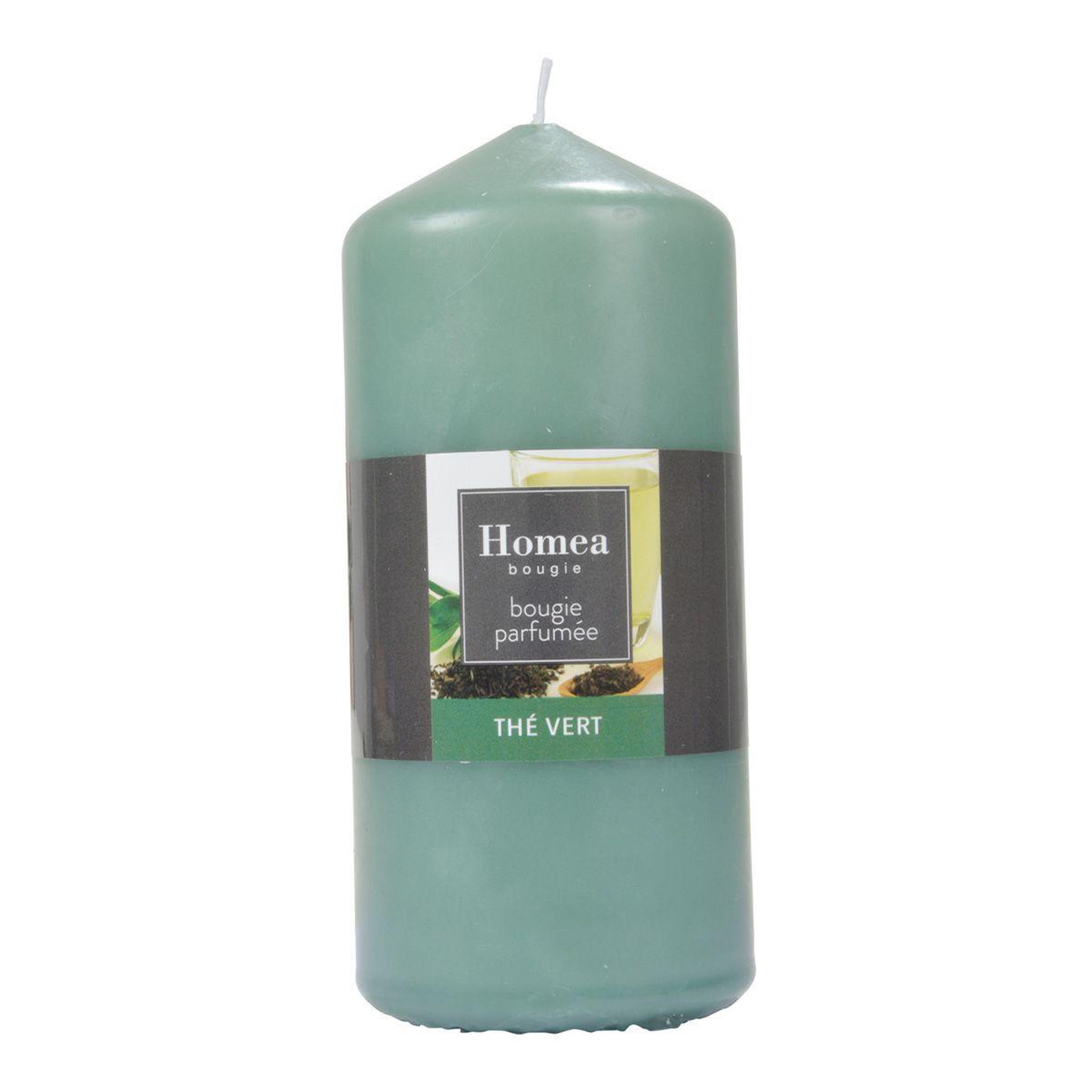 HOMEA Bougie pilier  essentiel ii  15cm thé vert