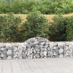 VIDAXL Paniers a gabions arques 8 pcs 200x50x60/80 cm Fer galvanise