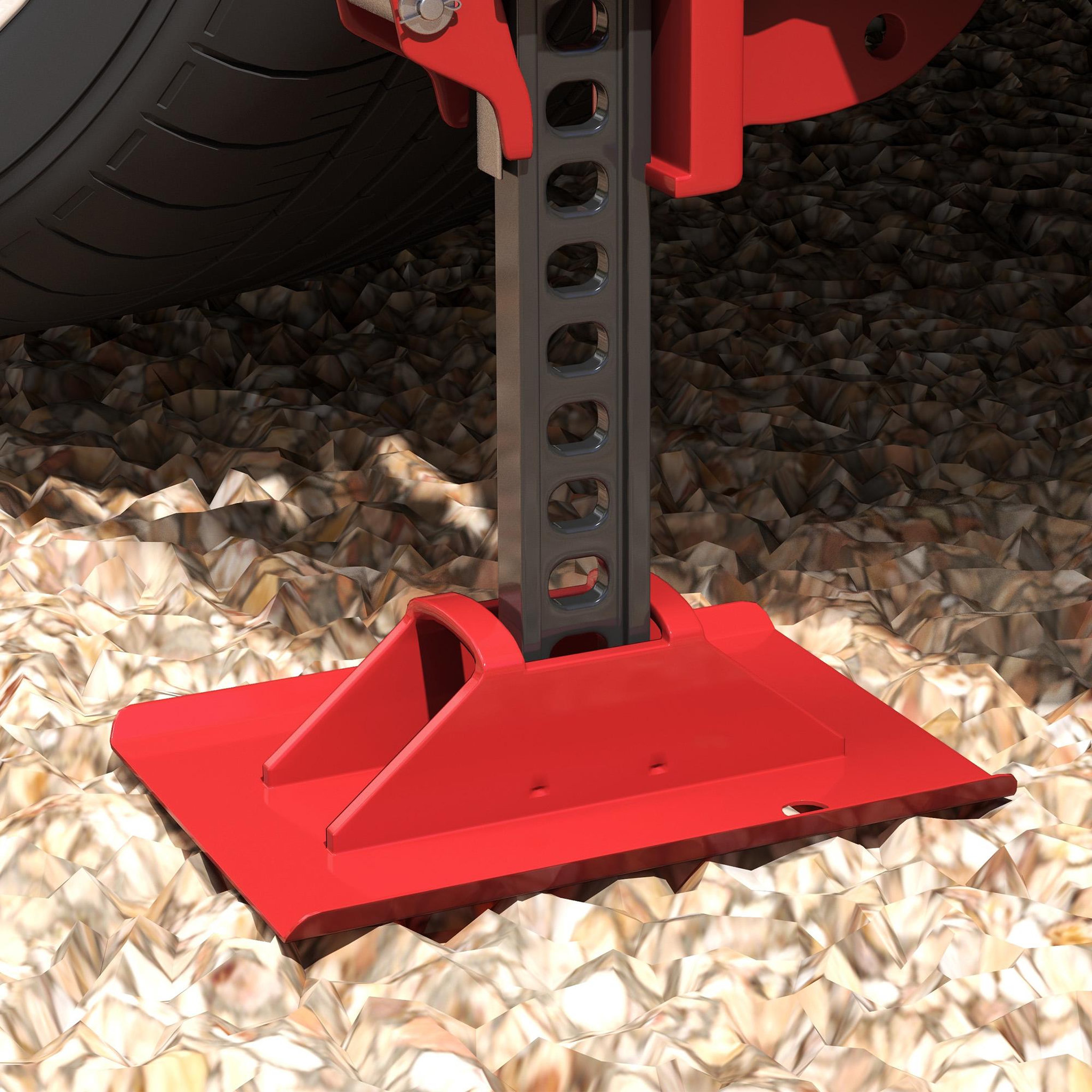 Voir la diapositive 6 : HOMCOM Cric agricole manuel - cric de fosse - 3 tonnes 120 cm - acier noir rouge