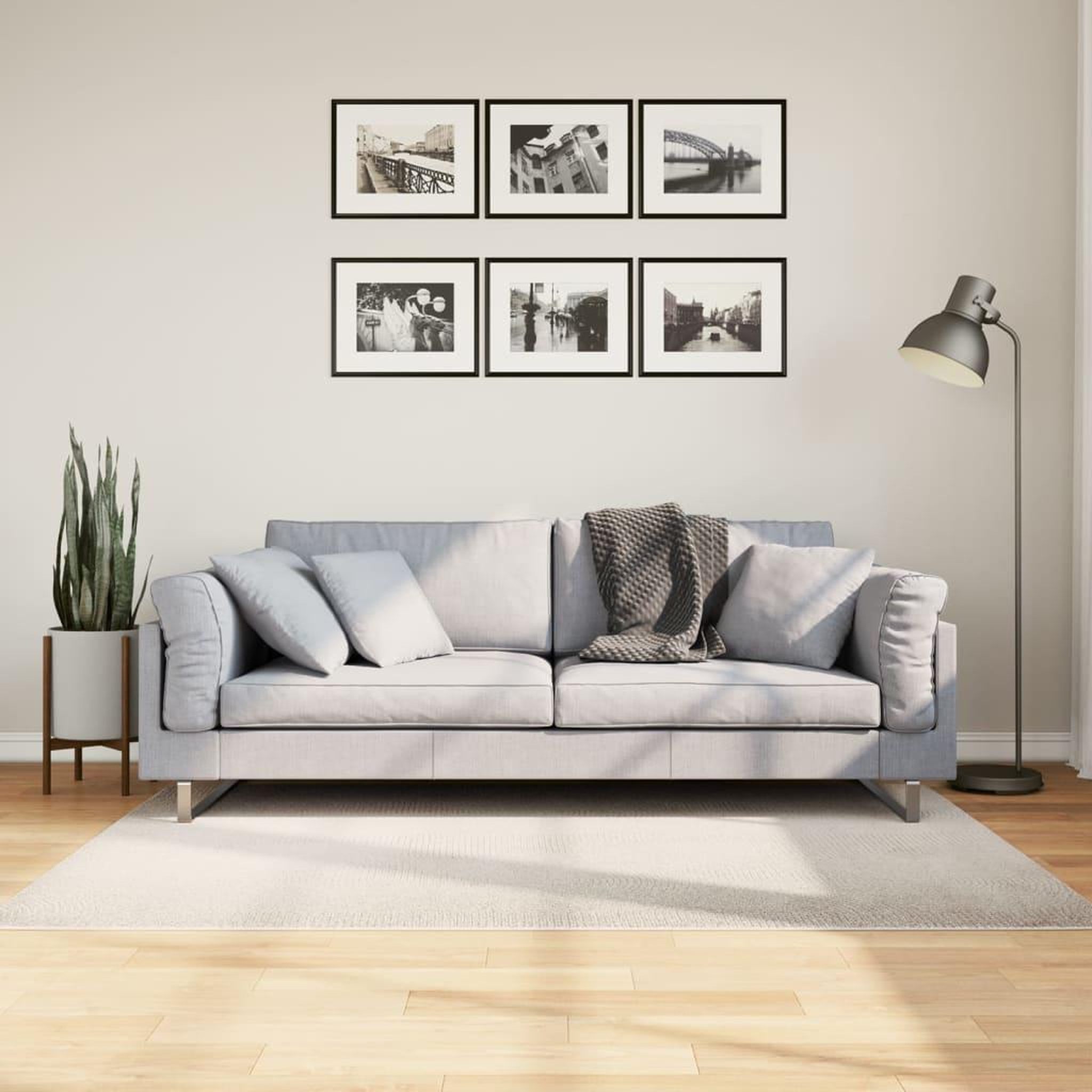 VIDAXL Tapis IZA poils courts style scandinave creme 120x170 cm