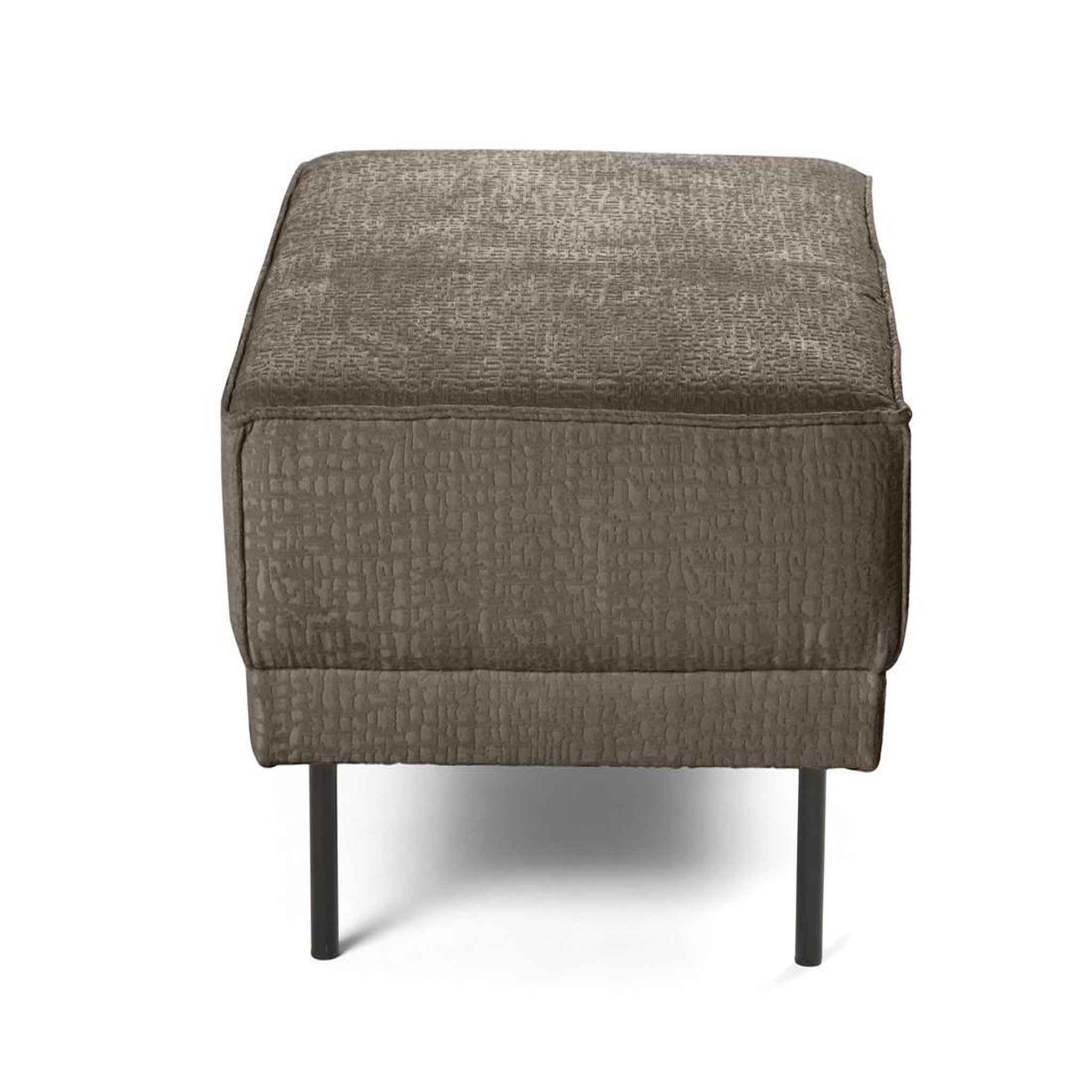 Voir la diapositive 4 : LISA DESIGN Charlie - pouf - pieds hauts - en tissu velours relief