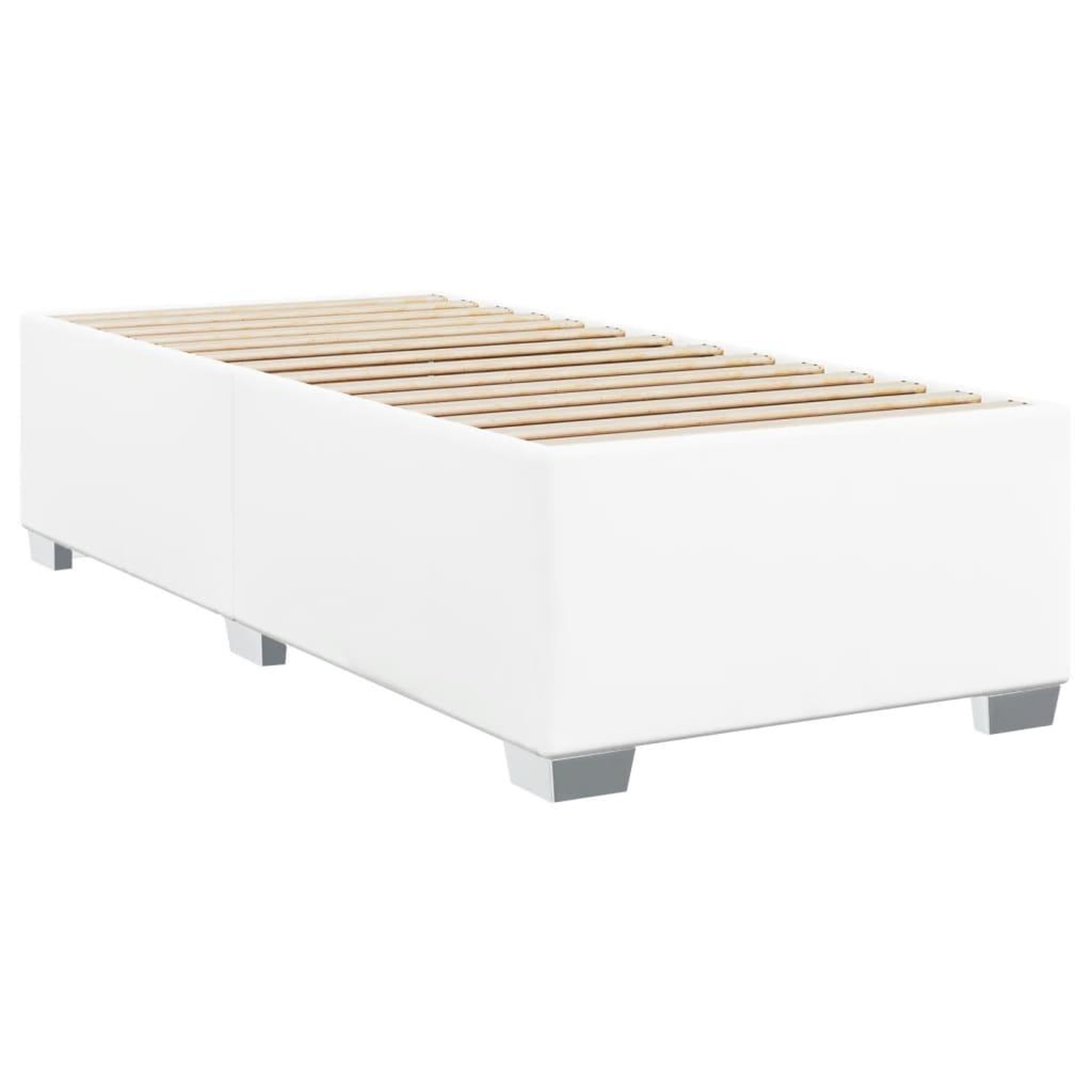 Voir la diapositive 3 : VIDAXL Cadre de lit sans matelas blanc 100x200 cm similicuir