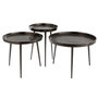 Voir la diapositive 1 : Paris Prix Lot de 3 Tables d'Appoint Rondes  Cario  61cm Gris