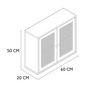 Voir la diapositive 3 : The Home Deco Factory Armoire murale 2 portes Bali en cannage - Marron