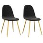 Voir la diapositive 2 : VIDAXL Chaises à manger lot de 2 Noir Velours