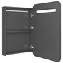Voir la diapositive 5 : VIDAXL Armoire de salle de bain a miroir LED gris brillant 60x11x80 cm