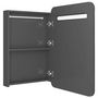 Voir la diapositive 5 : VIDAXL Armoire de salle de bain a miroir LED gris brillant 60x11x80 cm