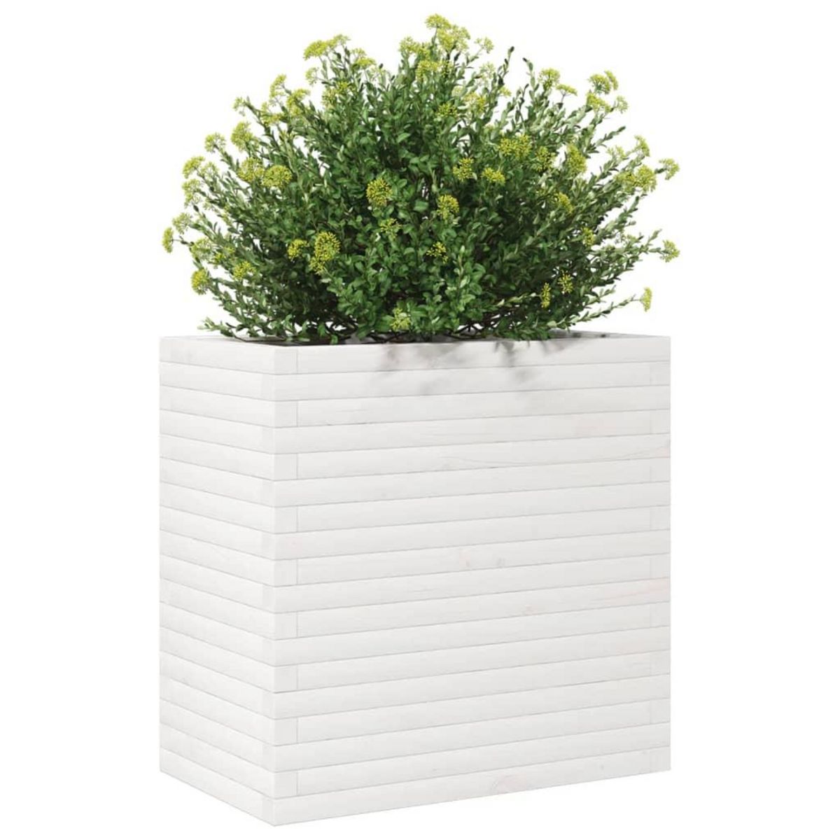 VIDAXL Jardiniere blanc 70x40x68,5 cm bois de pin massif