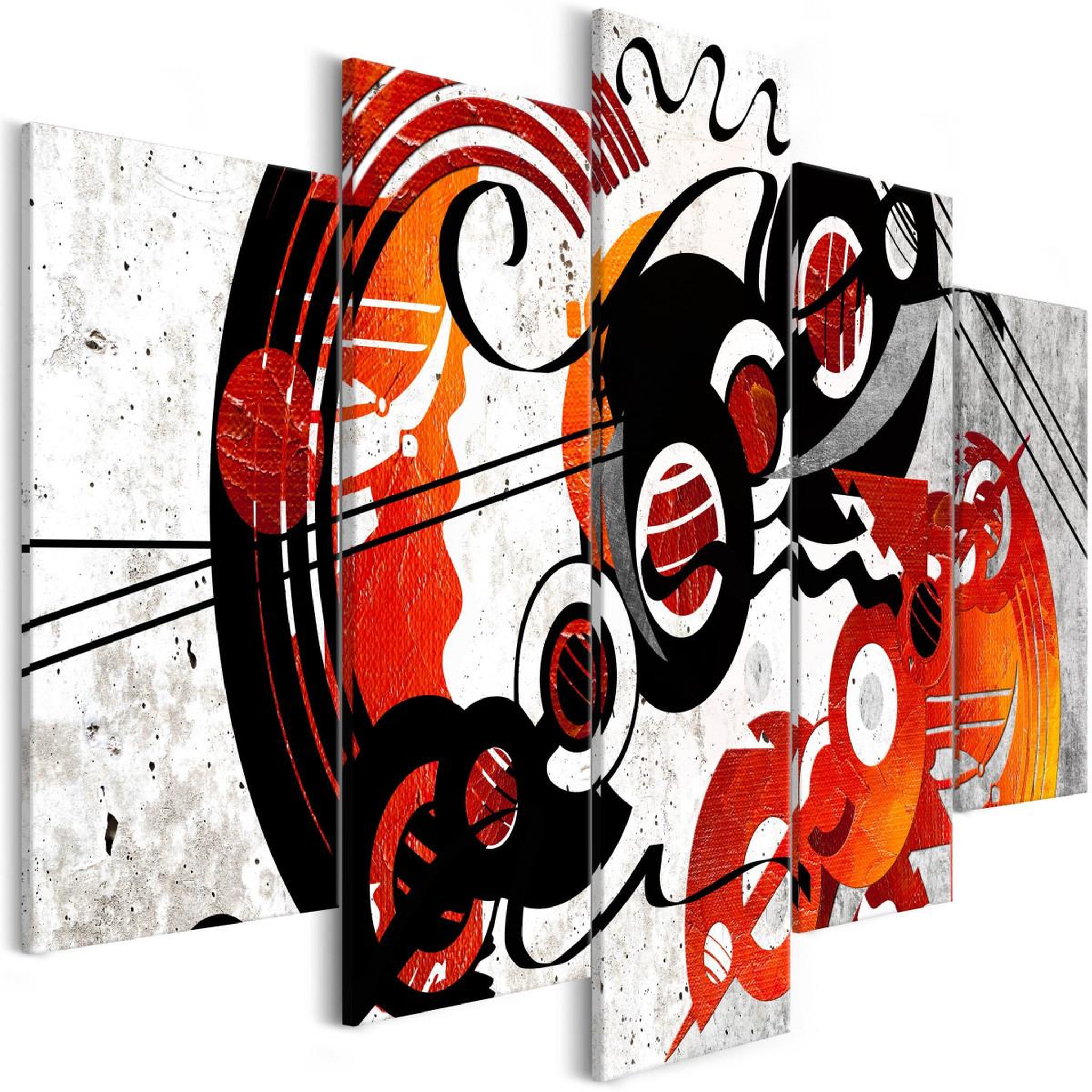 Paris Prix Tableau imprimé 5 panneaux  music creations wide. Coloris disponibles : Multicolore