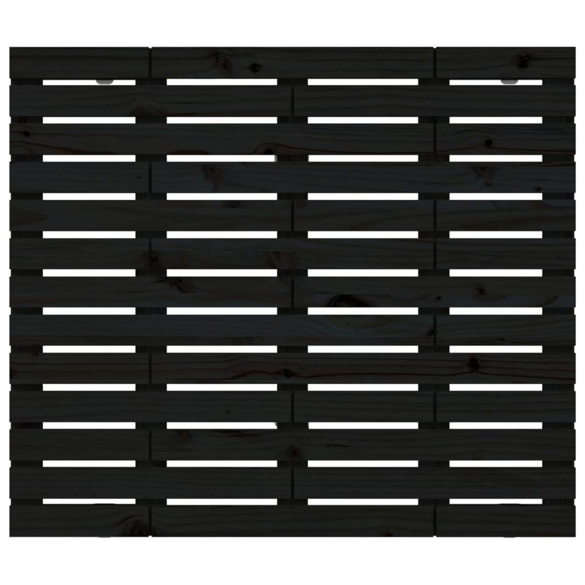 VIDAXL Tete de lit murale Noir 126x3x91,5 cm Bois massif de pin