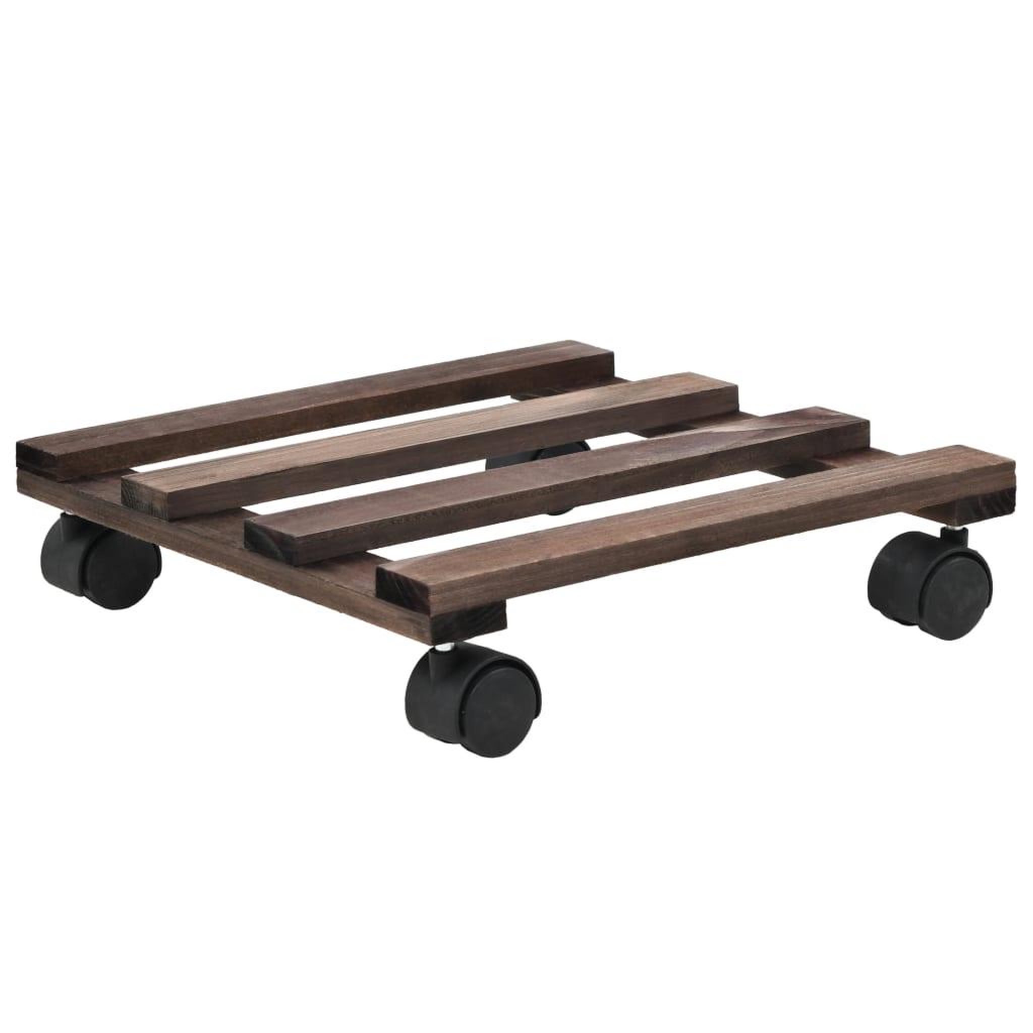 Voir la diapositive 2 : VIDAXL Support roulant a plantes bois de cedre 4 pcs 25 x 25 cm