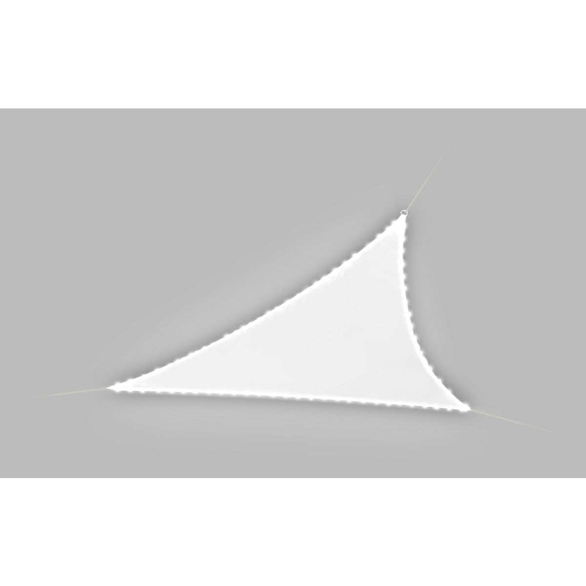JARDILINE Voile d'ombrage triangulaire 3m60 avec 107 LEDS blanc