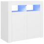 Voir la diapositive 2 : VIDAXL Buffet avec lumieres LED Blanc 80x35x75 cm