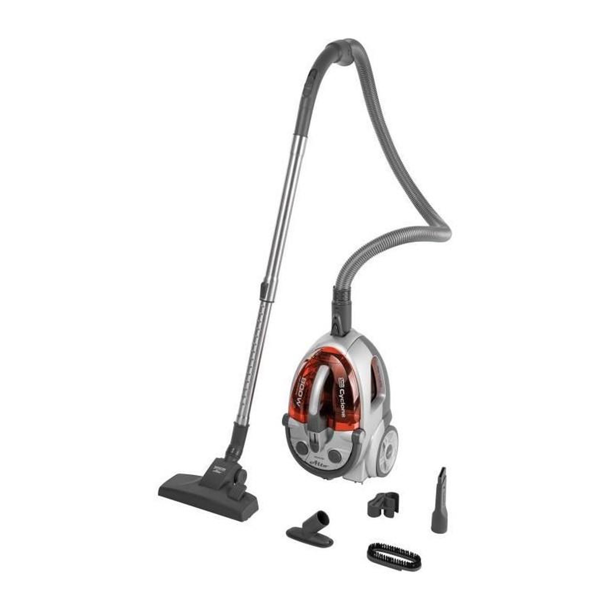 SENCO Aspirateur sans sac - SENCOR - SVC 730RD-EUE2 - Moteur ECO 800 W - 76 dBA - 1,5 L - Systeme Cyclone - Argent / Rouge