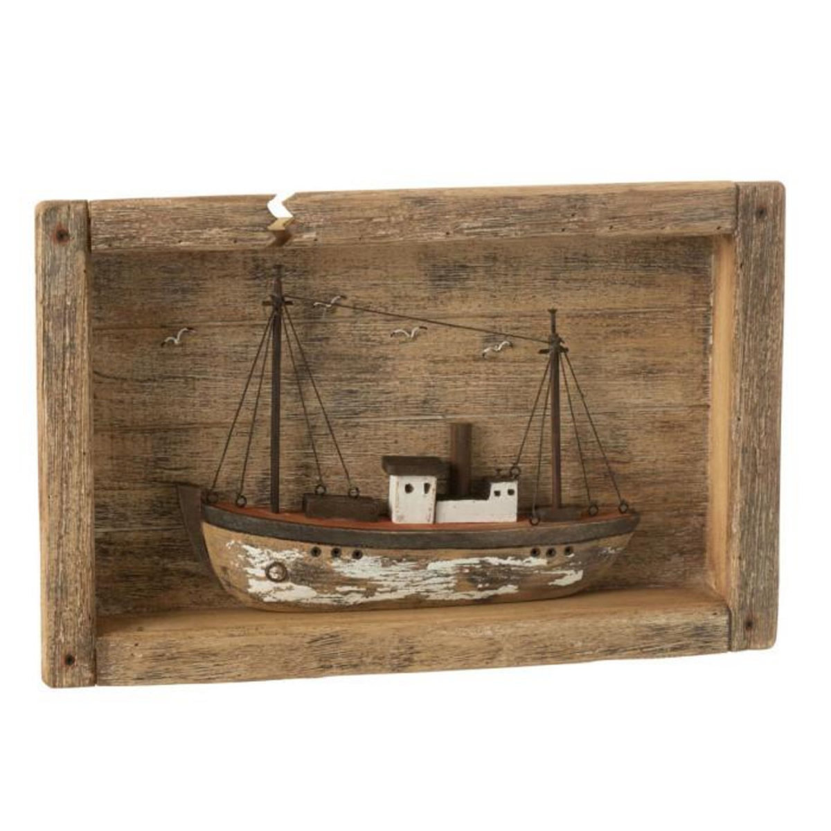 Paris Prix Décoration Murale Cadre  Bateau  42cm Naturel