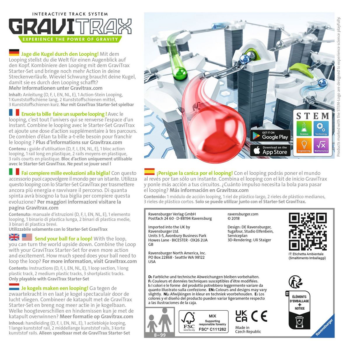 RAVENSBURGER Jeu de construction GraviTrax - Bloc d'action Looping
