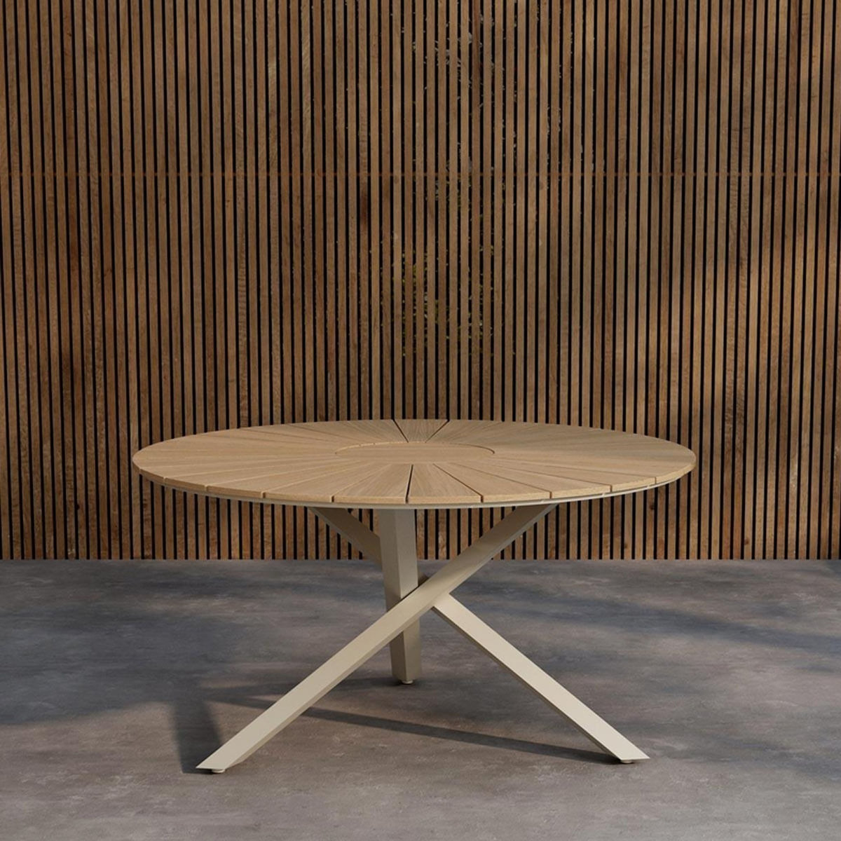 Paris Prix Table de Jardin Ronde  Mexico  140cm Naturel & Beige