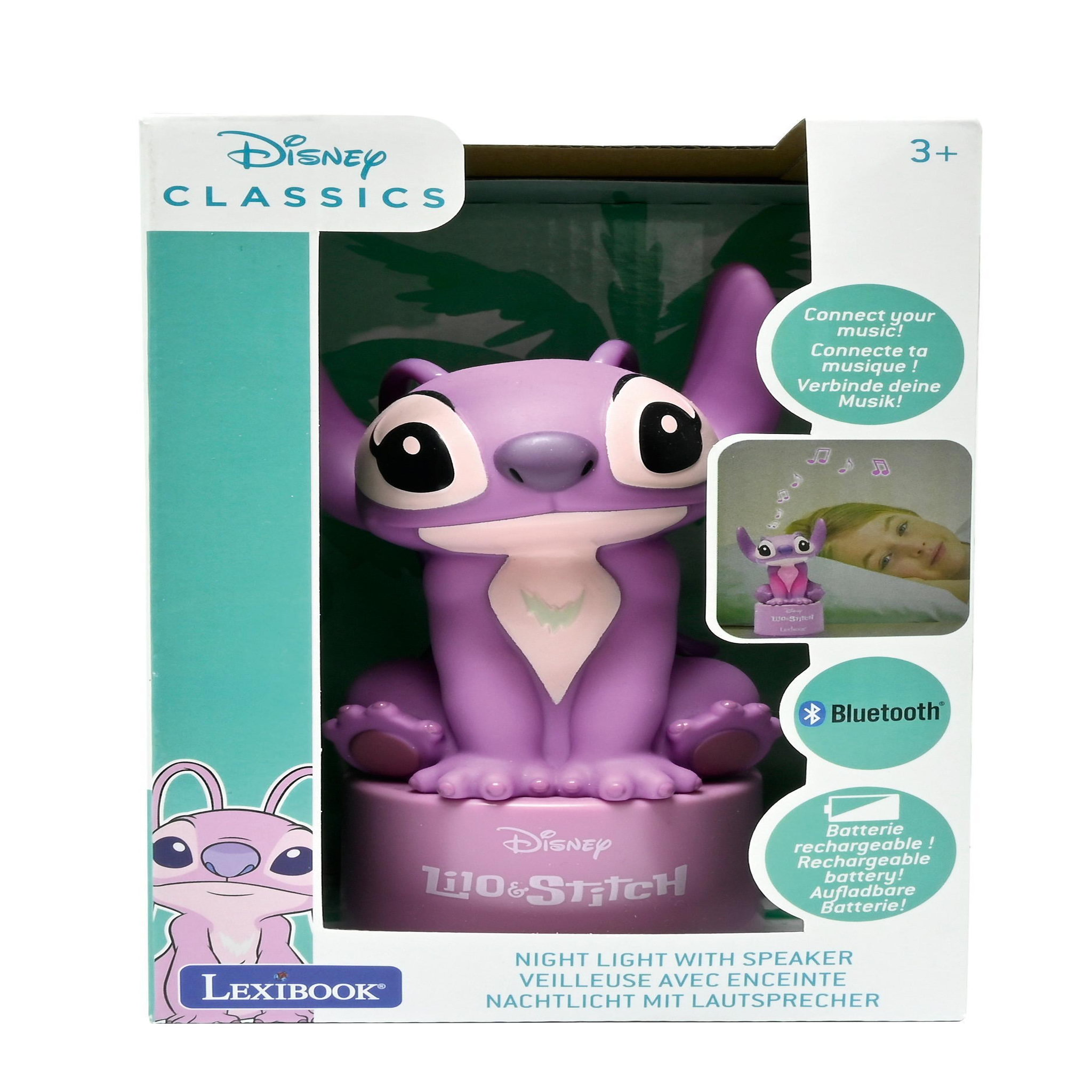Voir la diapositive 4 : Lexibook Enceinte Bluetooth veilleuse Angel