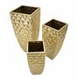 Voir la diapositive 2 : Paris Prix Lot de 3 Vases en Métal  Glody  94cm Or