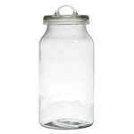 Paris Prix Bocal Rond en Verre  Couvercle  2,7L Transparent