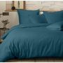 Voir la diapositive 2 : Home collection Parure housse de couette percale de coton - percale emeraude