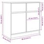 Voir la diapositive 6 : VIDAXL Buffet avec tiroir chene fume 80x34x76 cm bois d'ingenierie
