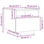 Voir la diapositive 6 : VIDAXL Table de chevet avec lumieres LED chene fume 40x39x37 cm