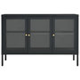 Voir la diapositive 3 : VIDAXL Buffet Anthracite 105x35x70 cm Acier et verre