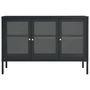 Voir la diapositive 3 : VIDAXL Buffet Anthracite 105x35x70 cm Acier et verre