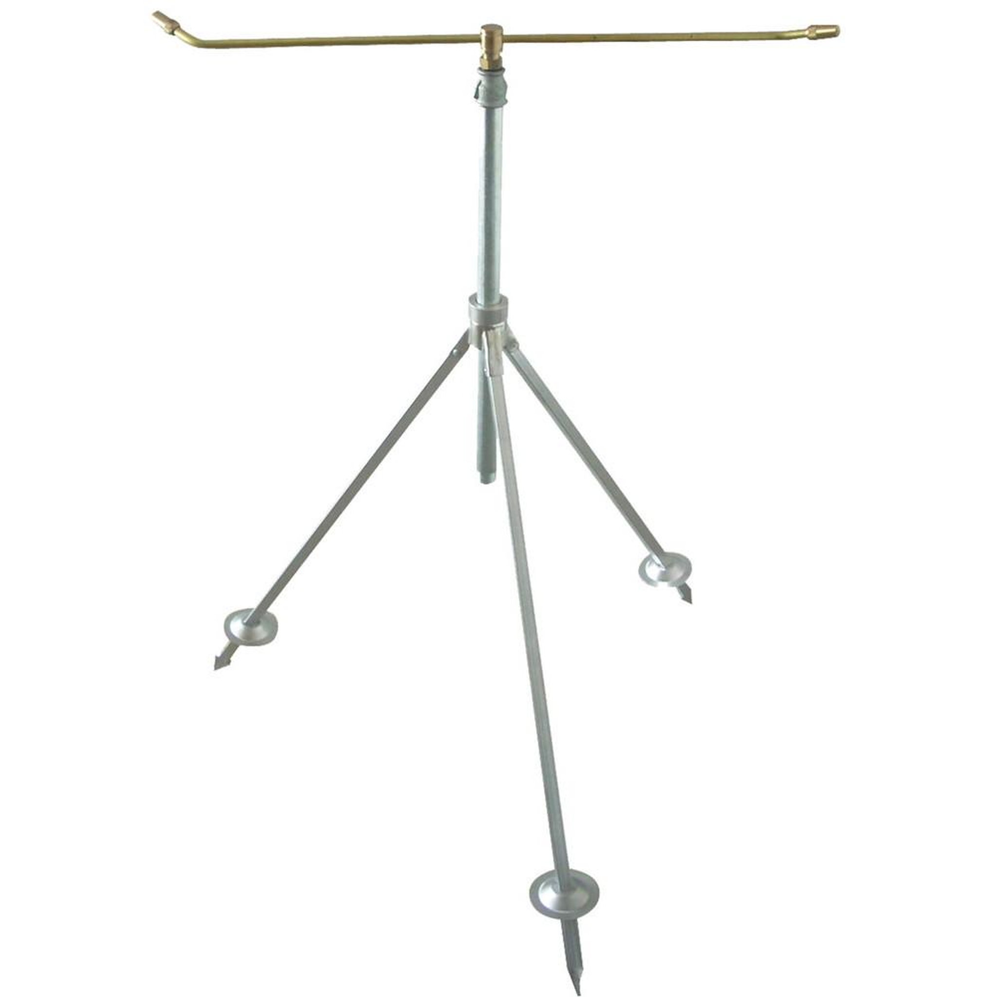 CENTRALE BRICO Arroseur rotatif sur trépied mâle 15x21, hauteur réglable 70 à 110 cm, jet réglable