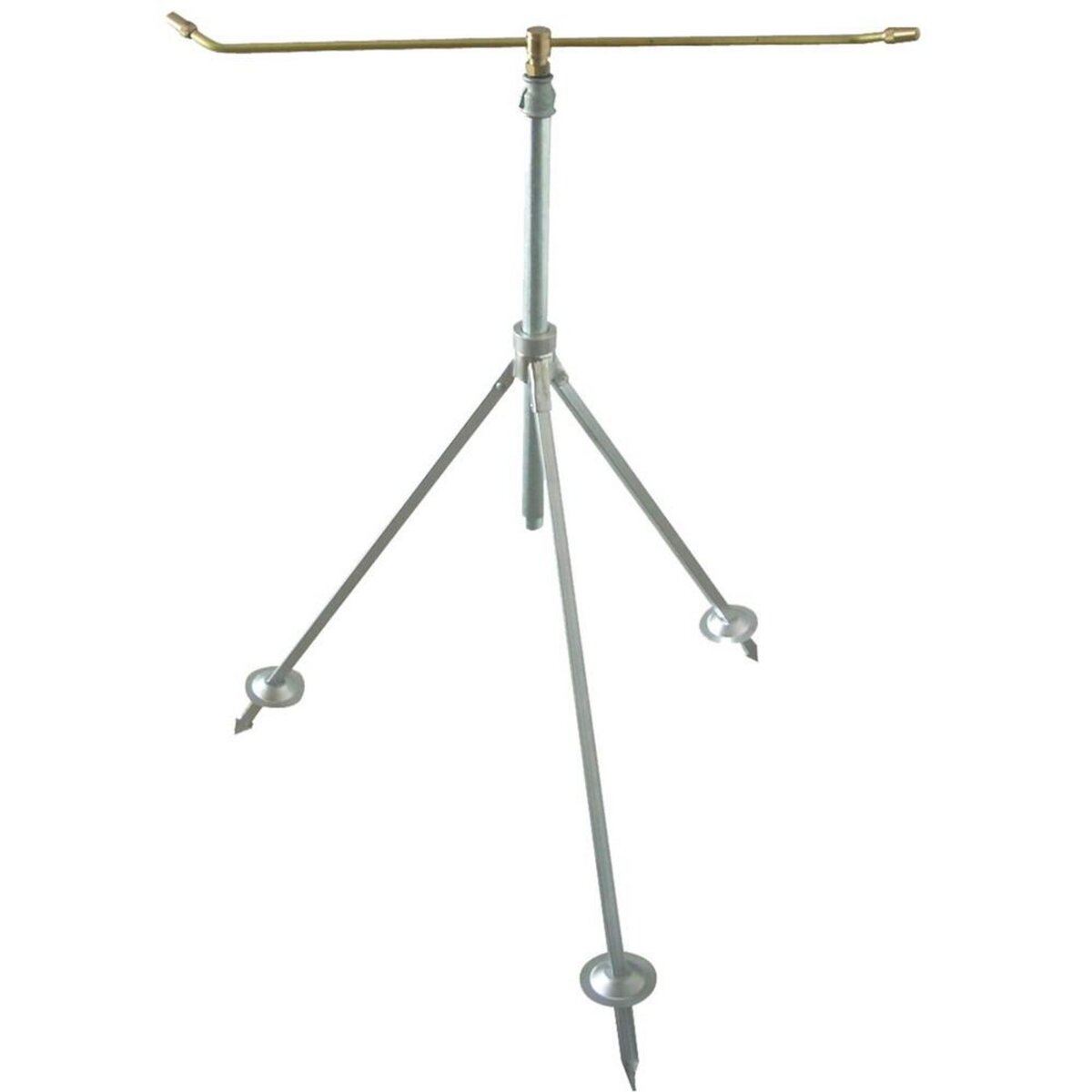 CENTRALE BRICO Arroseur rotatif sur trépied mâle 15x21, hauteur réglable 70 à 110 cm, jet réglable