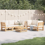 VIDAXL Salon de jardin 6 pcs avec coussins bois d'acacia solide