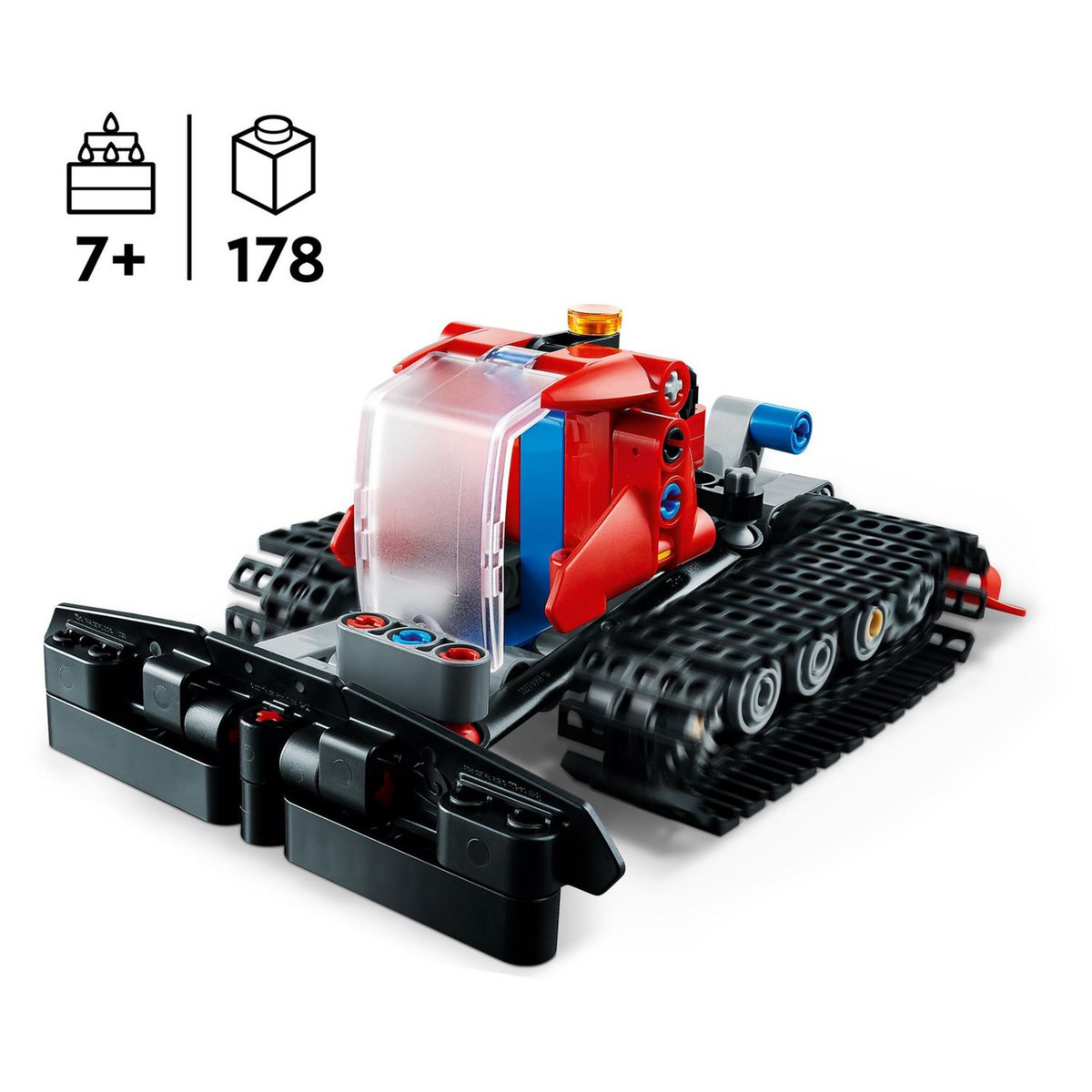 LEGO Technic 42148 La Dameuse, 2-en-1, Jouet de Maquette Véhicule, avec Motoneige Hiver, Jouet Éducatif,