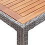 Voir la diapositive 5 : VIDAXL Table de jardin Gris 190x90x75cm Resine tressee et acacia