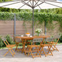 Voir la diapositive 1 : VIDAXL Chaises de jardin pliantes lot de 6 gris poly rotin bois massif