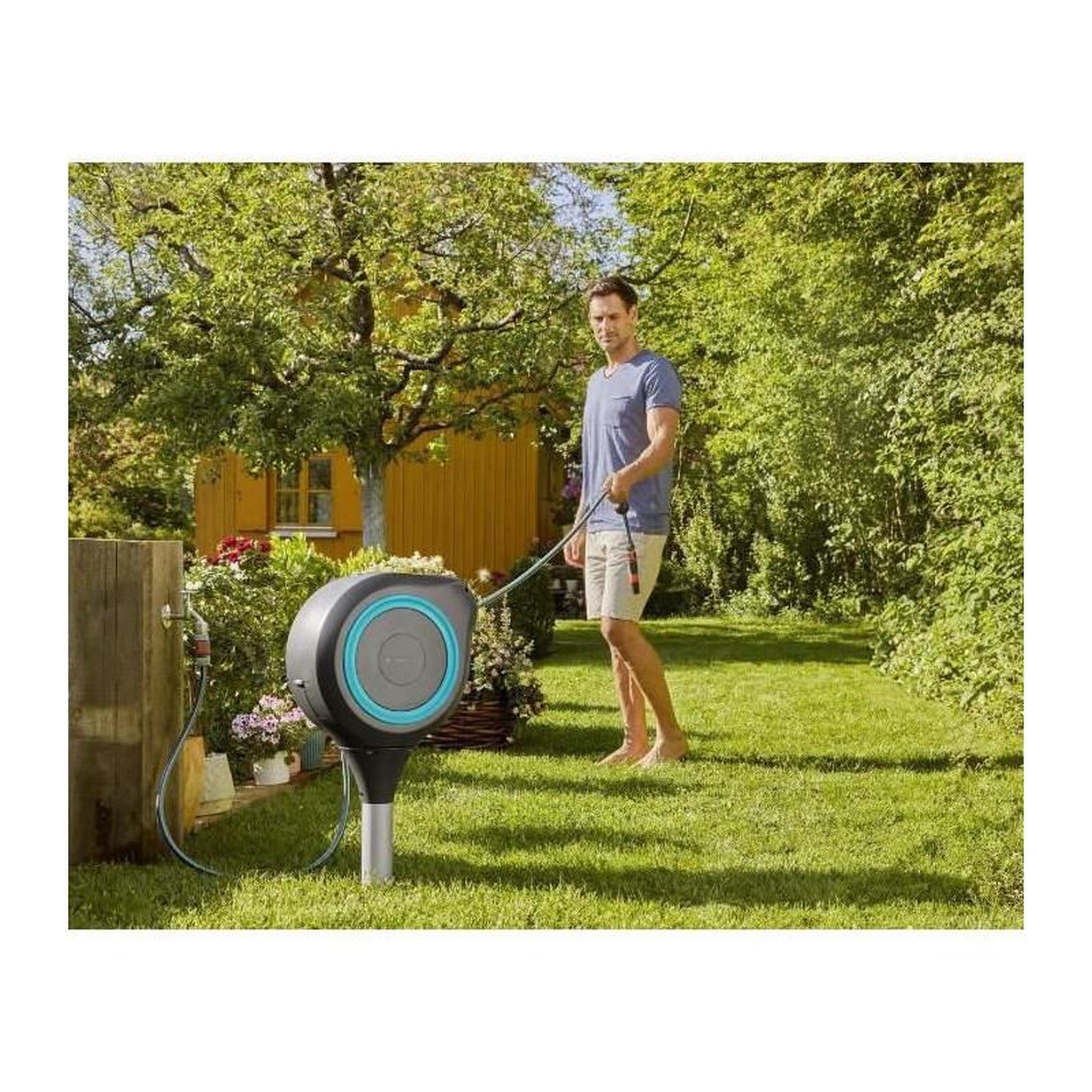 Voir la diapositive 2 : Gardena Dévidoir automatique sur pic RollUp M 20 m